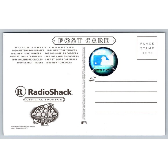 Postcard World Series 1960-1969 Yankee Stadium NY MLB Unposted Radio Shack 2003 - Picture 2 of 2